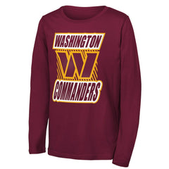 Washington Commanders Outerstuff Youth Never Settle Long Sleeve T-Shirt - Burgundy T-shirts