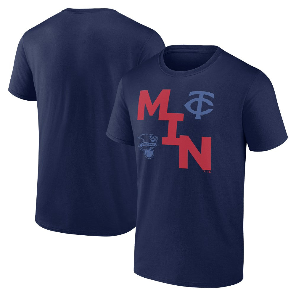 Minnesota Twins Fanatics Record Shattered T-Shirt - Navy Hats