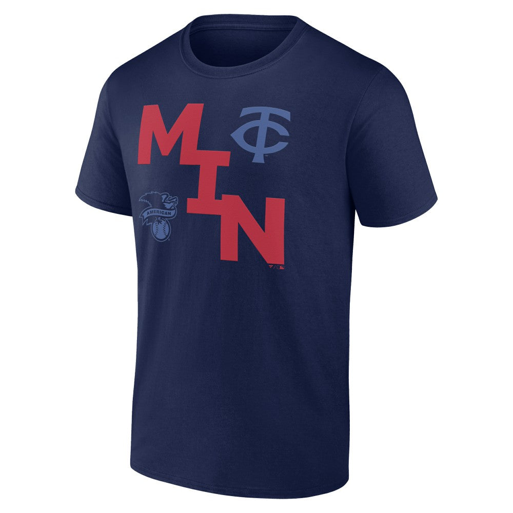 Minnesota Twins Fanatics Record Shattered T-Shirt - Navy Hats