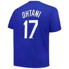 Shohei Ohtani Los Angeles Dodgers Profile Big & Tall Name & Number T-Shirt - Royal T-shirts
