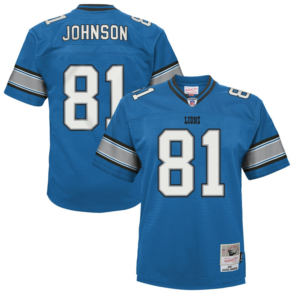 Calvin Johnson Detroit Lions Youth Legacy Replica Jersey - Blue Jerseys
