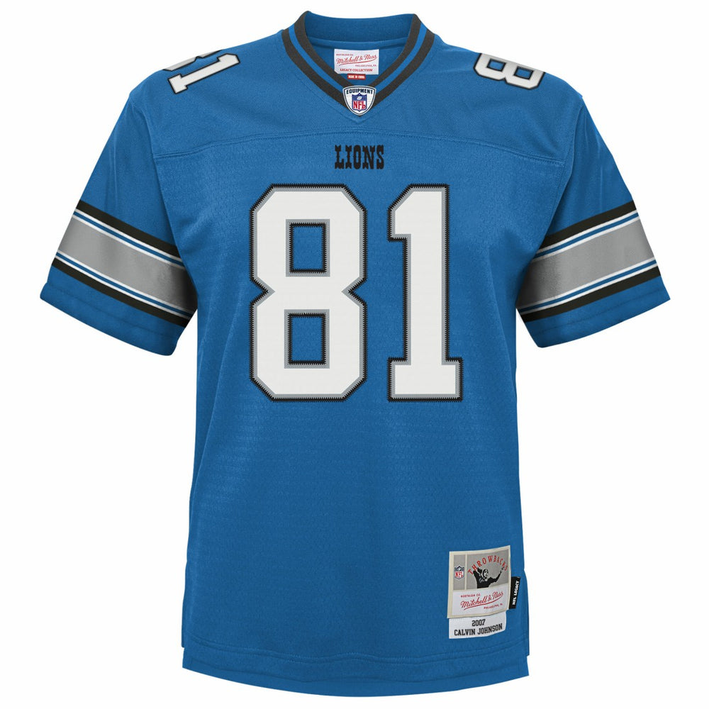 Calvin Johnson Detroit Lions Youth Legacy Replica Jersey - Blue Jerseys