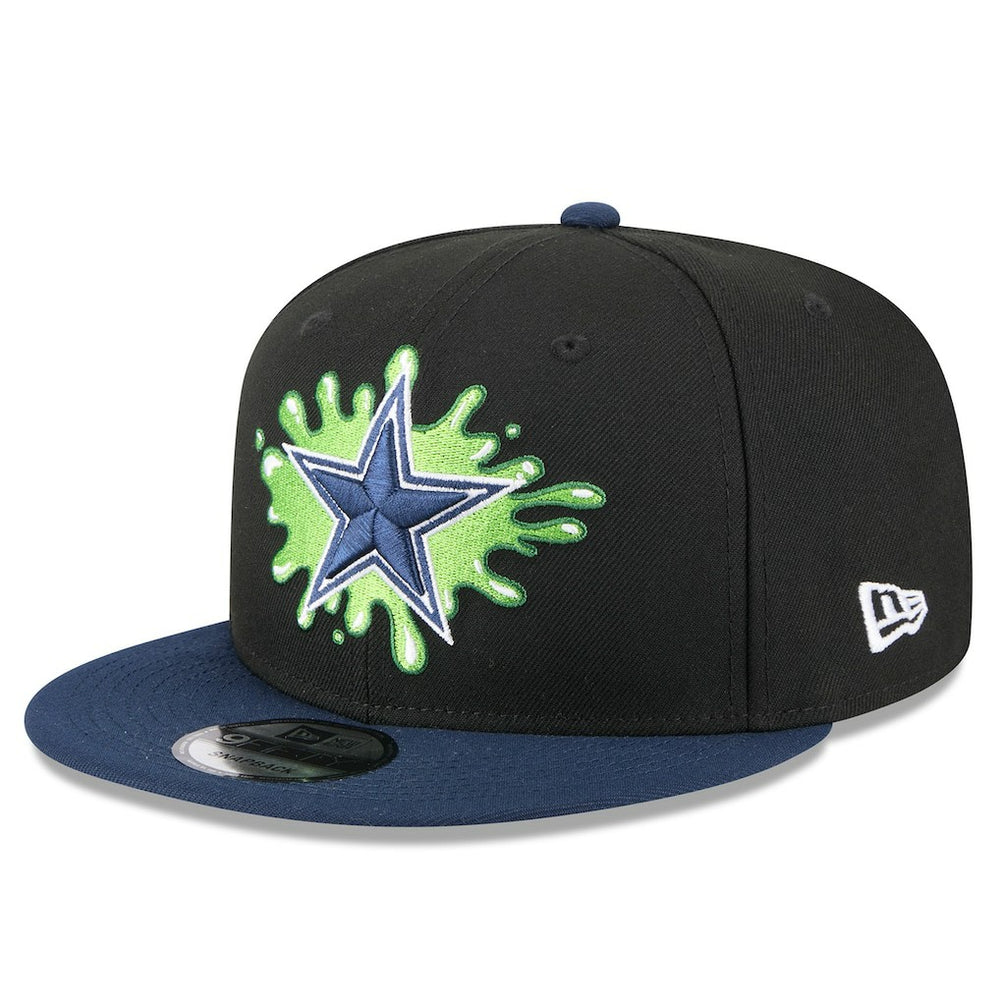 Dallas Cowboys New Era Nickelodeon Slime 9FIFTY Snapback Hat - Black/Navy Hats