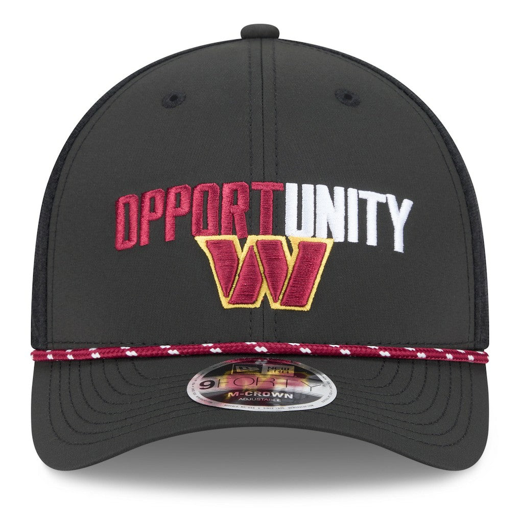 Washington Commanders New Era 2025 Inspire Change 9FORTY M-Crown Adjustable Hat - Black Hats
