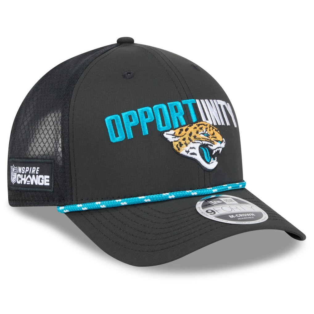 Jacksonville Jaguars New Era 2025 Inspire Change 9FORTY M-Crown Adjustable Hat - Black Hats