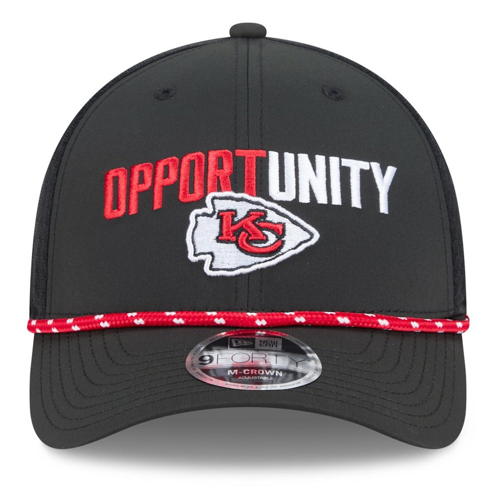 Kansas City Chiefs New Era 2025 Inspire Change 9FORTY M-Crown Adjustable Hat - Black Hats