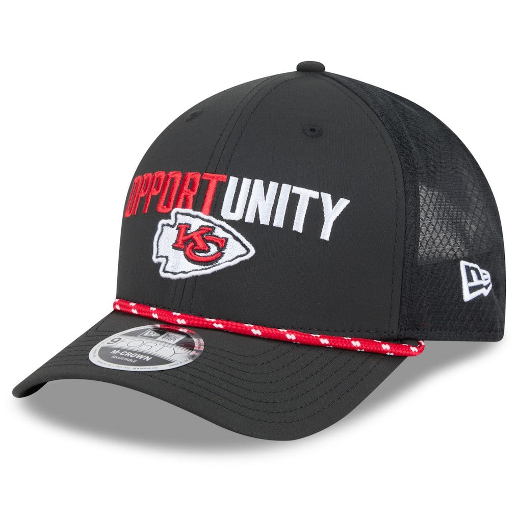 Kansas City Chiefs New Era 2025 Inspire Change 9FORTY M-Crown Adjustable Hat - Black Hats