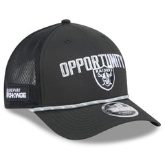 Las Vegas Raiders New Era 2025 Inspire Change 9FORTY M-Crown Adjustable Hat - Black Hats