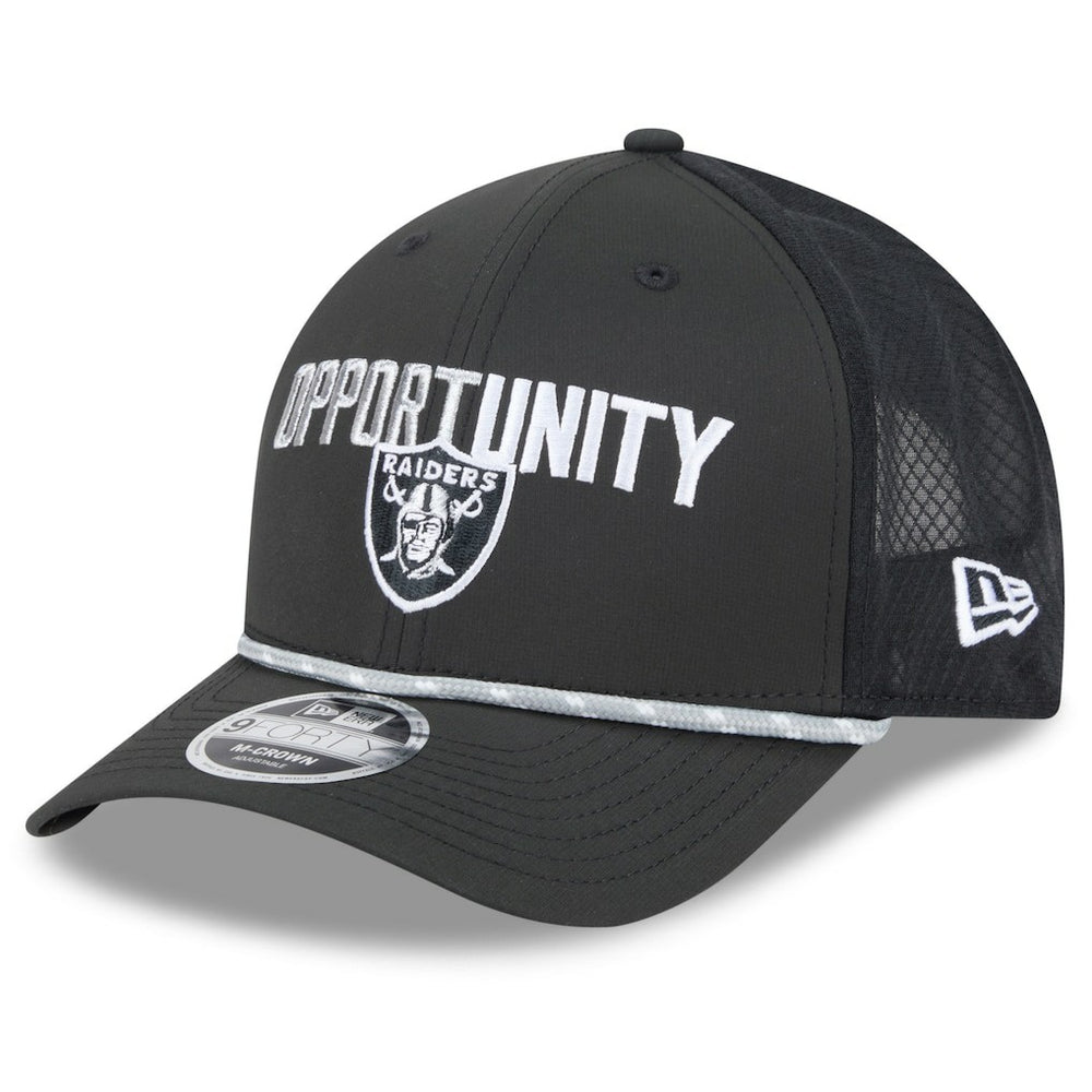 Las Vegas Raiders New Era 2025 Inspire Change 9FORTY M-Crown Adjustable Hat - Black Hats