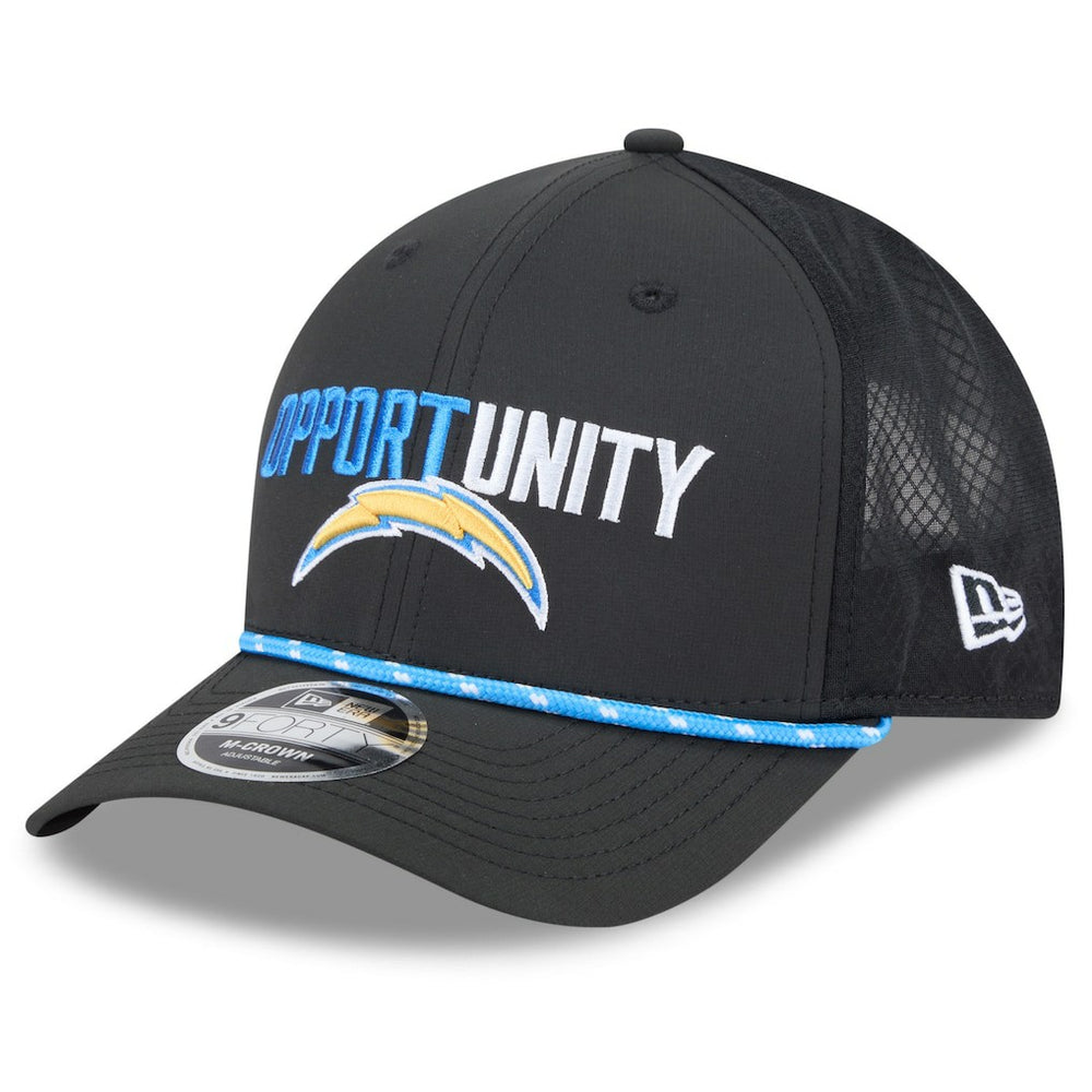 Los Angeles Chargers New Era 2025 Inspire Change 9FORTY M-Crown Adjustable Hat - Black Hats