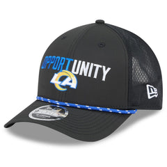 Los Angeles Rams New Era 2025 Inspire Change 9FORTY M-Crown Adjustable Hat - Black Hats