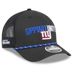 New York Giants New Era 2025 Inspire Change 9FORTY M-Crown Adjustable Hat - Black Hats