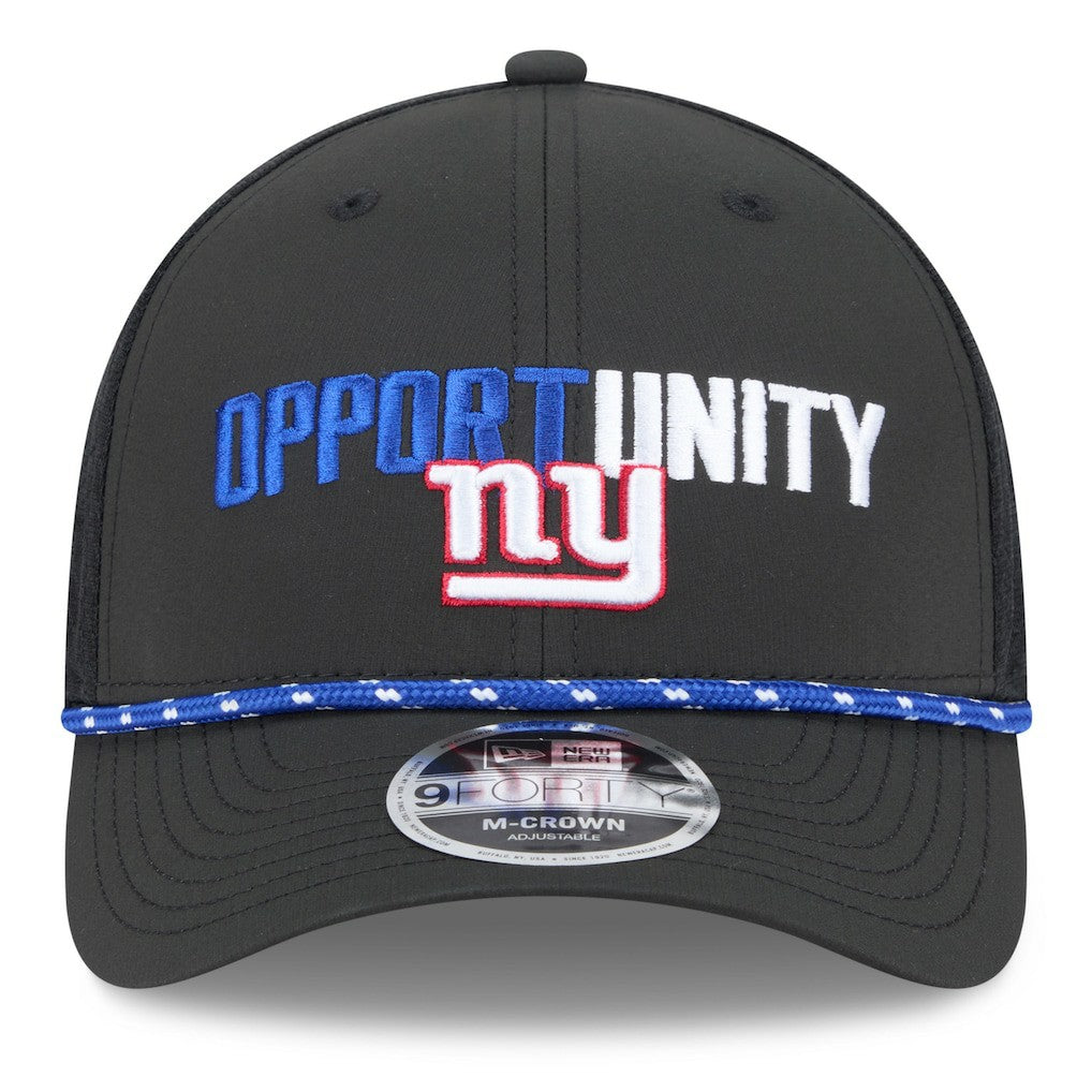 New York Giants New Era 2025 Inspire Change 9FORTY M-Crown Adjustable Hat - Black Hats