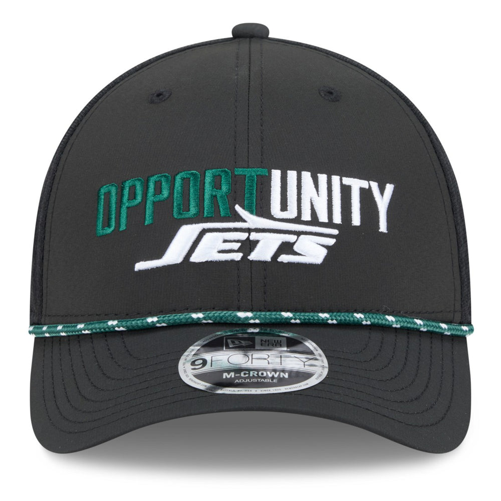 New York Jets New Era 2025 Inspire Change 9FORTY M-Crown Adjustable Hat - Black Hats