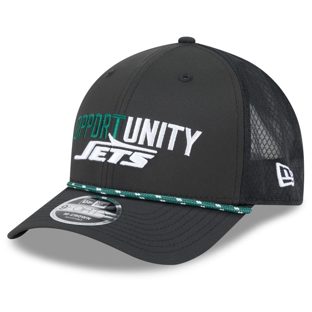 New York Jets New Era 2025 Inspire Change 9FORTY M-Crown Adjustable Hat - Black Hats