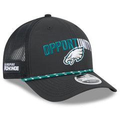 Philadelphia Eagles New Era 2025 Inspire Change 9FORTY M-Crown Adjustable Hat - Black Hats