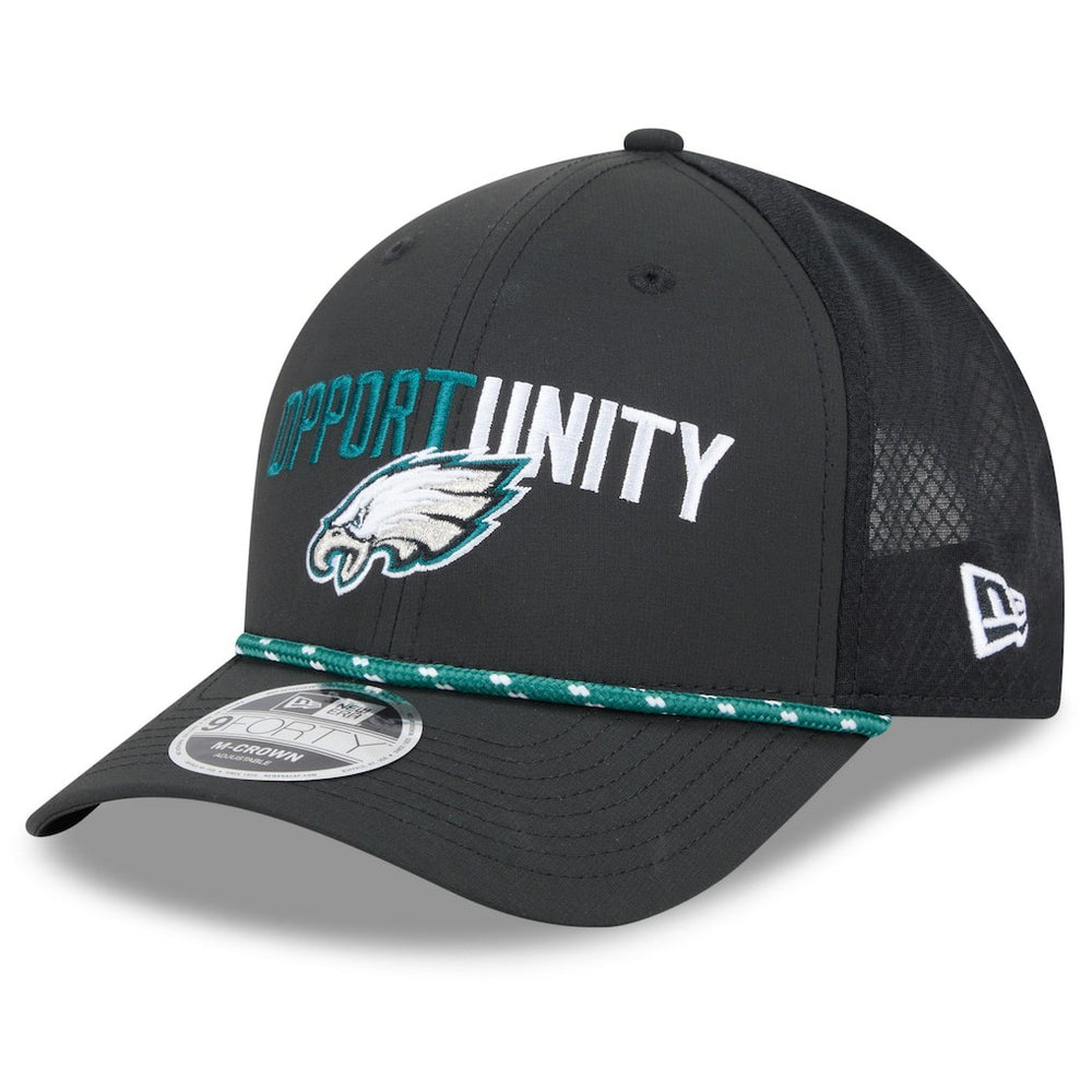 Philadelphia Eagles New Era 2025 Inspire Change 9FORTY M-Crown Adjustable Hat - Black Hats