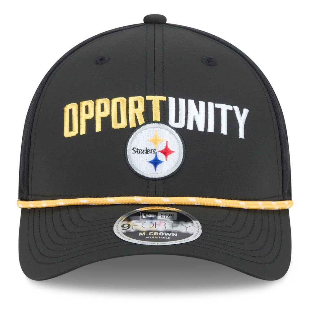 Pittsburgh Steelers New Era 2025 Inspire Change 9FORTY M-Crown Adjustable Hat - Black Hats