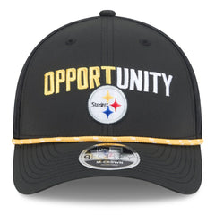 Pittsburgh Steelers New Era 2025 Inspire Change 9FORTY M-Crown Adjustable Hat - Black Hats