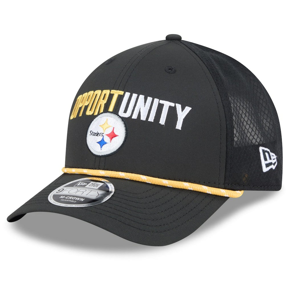 Pittsburgh Steelers New Era 2025 Inspire Change 9FORTY M-Crown Adjustable Hat - Black Hats