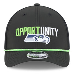 Seattle Seahawks New Era 2025 Inspire Change 9FORTY M-Crown Adjustable Hat - Black Hats