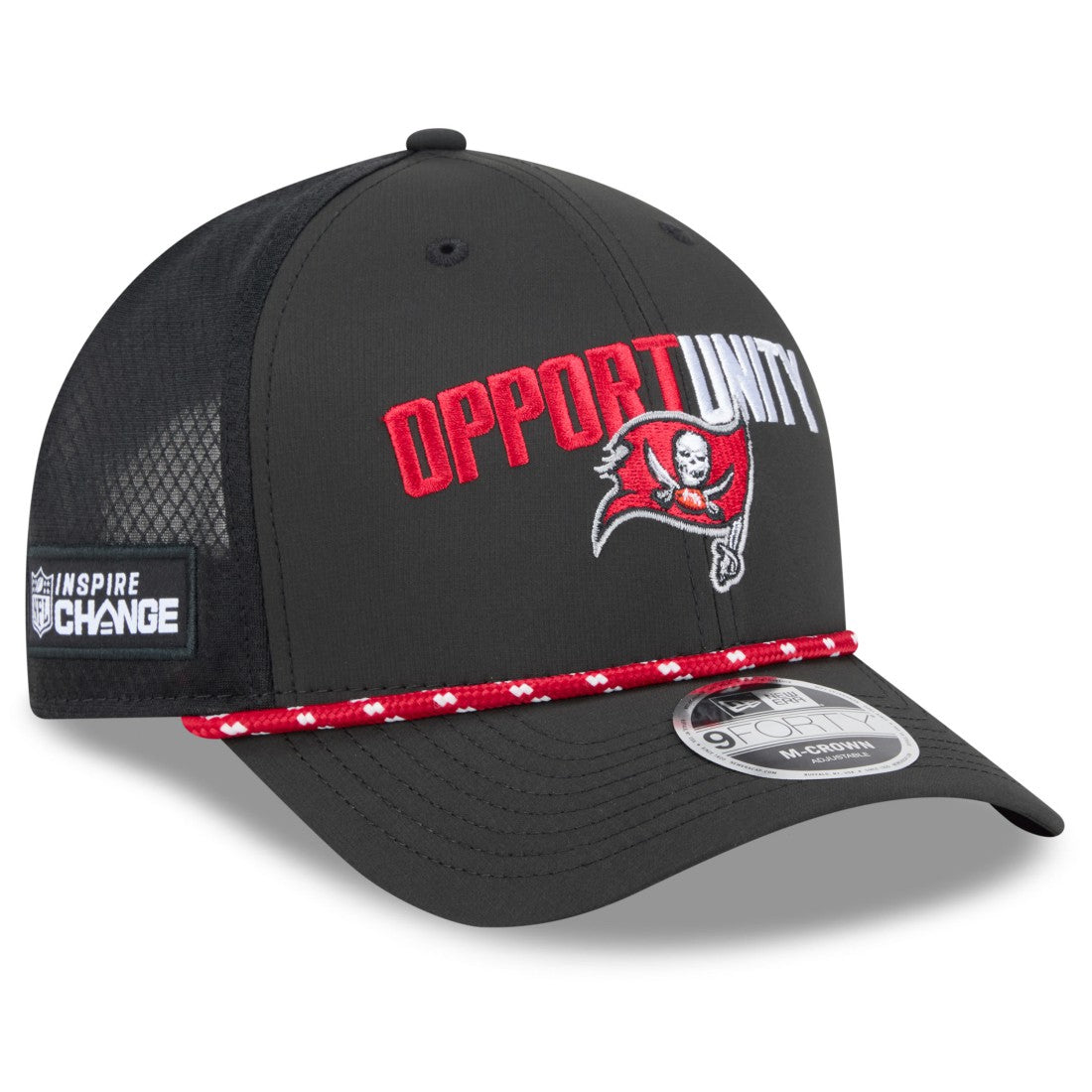 Tampa Bay Buccaneers New Era 2025 Inspire Change 9FORTY M-Crown Adjustable Hat - Black Hats