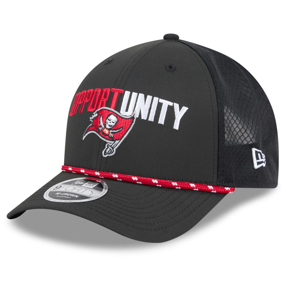 Tampa Bay Buccaneers New Era 2025 Inspire Change 9FORTY M-Crown Adjustable Hat - Black Hats