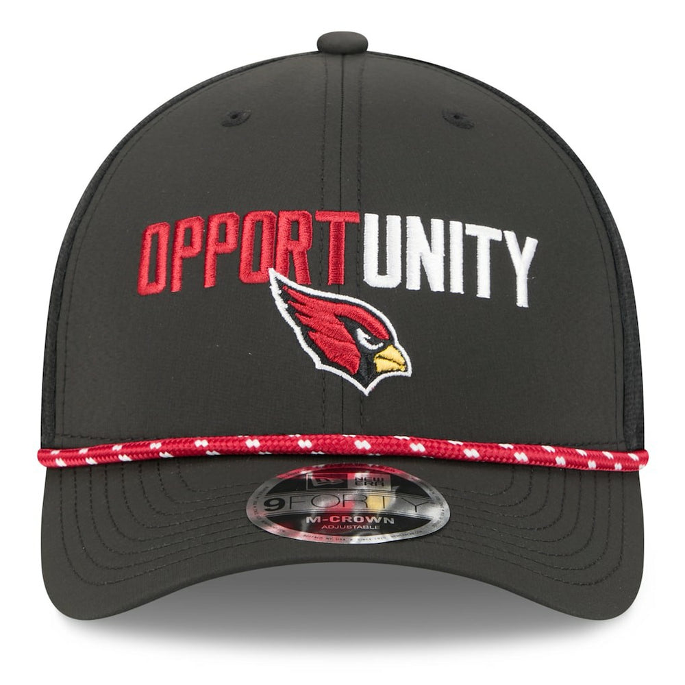 Arizona Cardinals New Era 2025 Inspire Change 9FORTY M-Crown Adjustable Hat - Black Hats