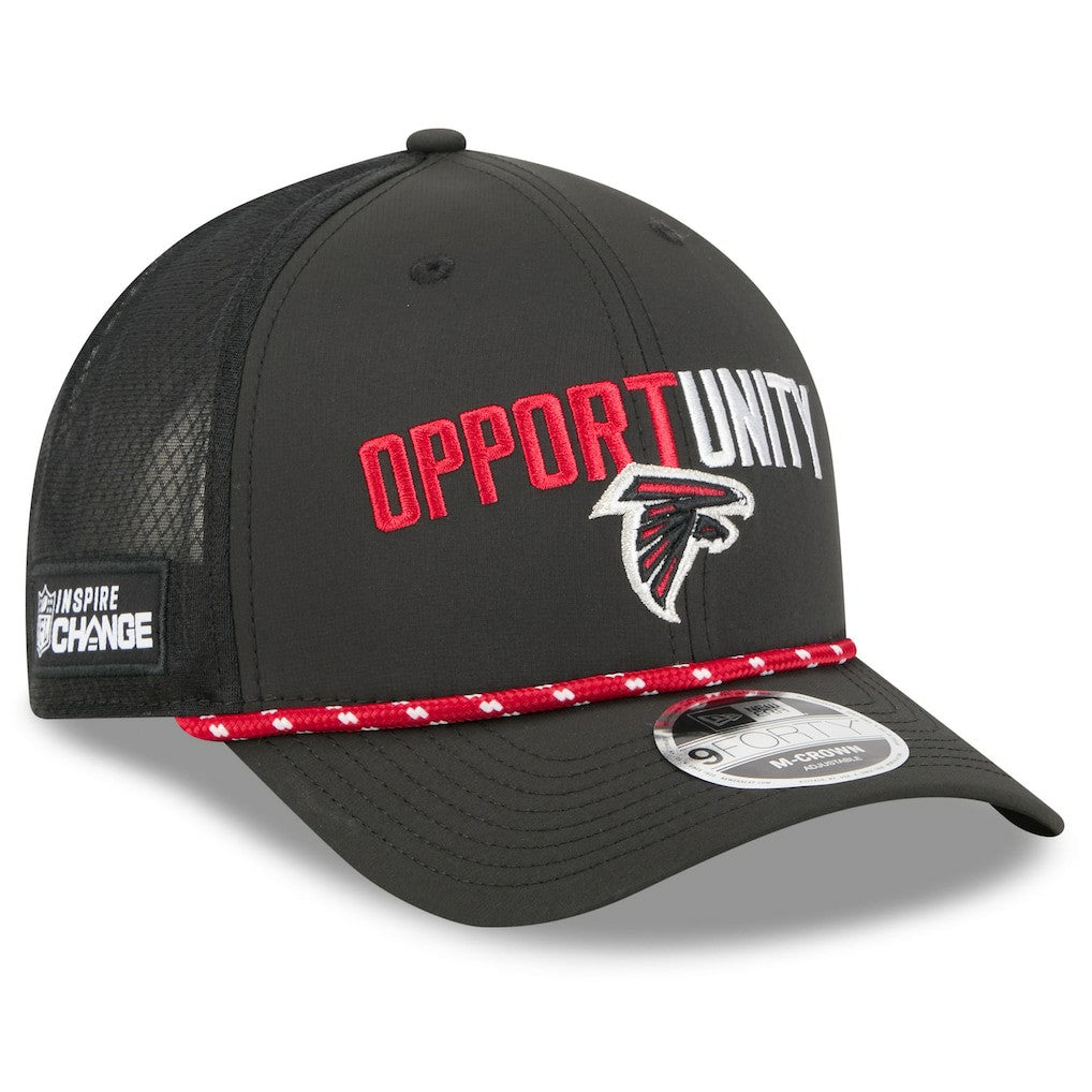 Atlanta Falcons New Era 2025 Inspire Change 9FORTY M-Crown Adjustable Hat - Black Hats