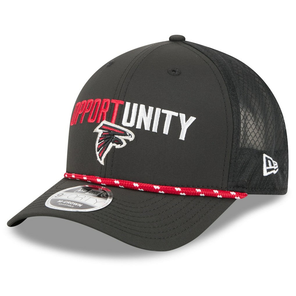 Atlanta Falcons New Era 2025 Inspire Change 9FORTY M-Crown Adjustable Hat - Black Hats