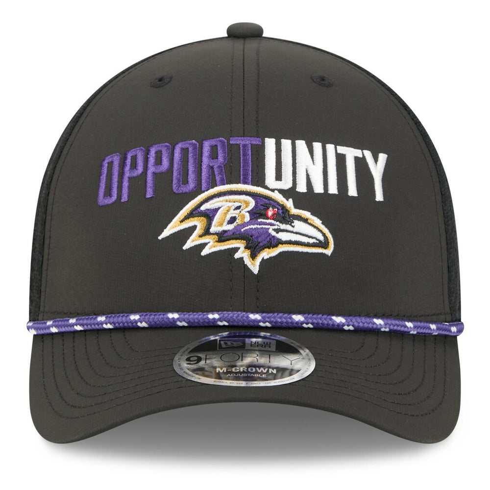 Baltimore Ravens New Era 2025 Inspire Change 9FORTY M-Crown Adjustable Hat - Black Hats