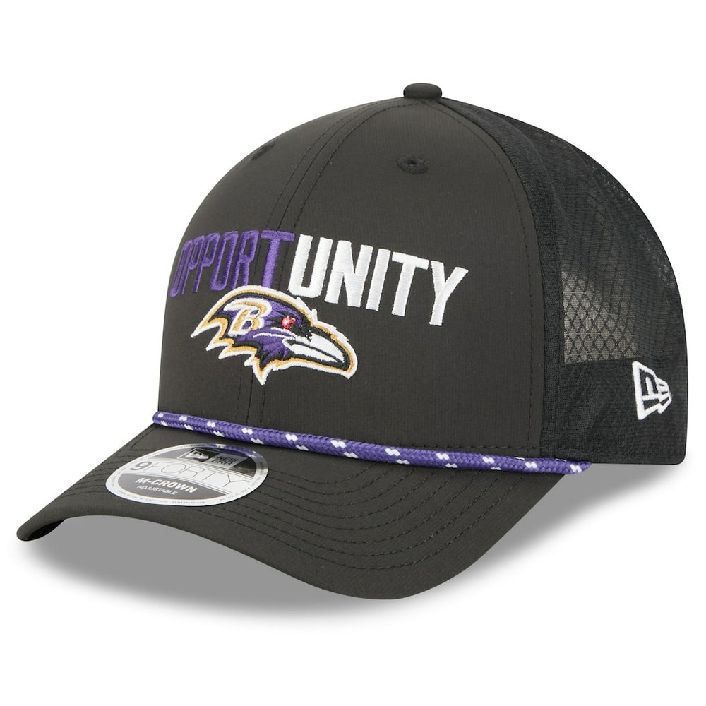 Baltimore Ravens New Era 2025 Inspire Change 9FORTY M-Crown Adjustable Hat - Black Hats