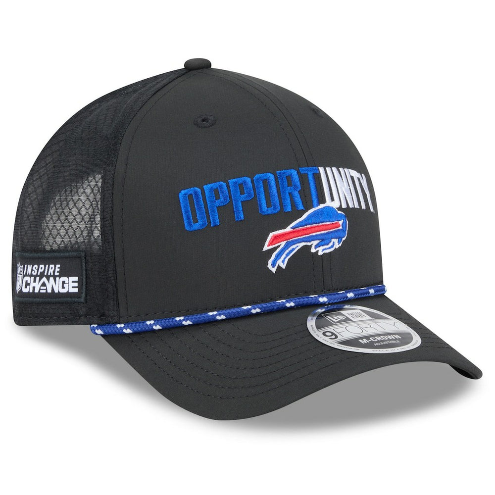 Buffalo Bills New Era 2025 Inspire Change 9FORTY M-Crown Adjustable Hat - Black Hats