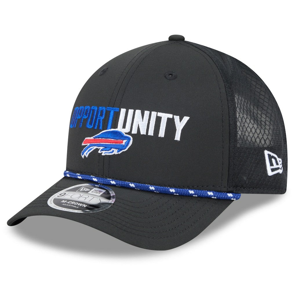 Buffalo Bills New Era 2025 Inspire Change 9FORTY M-Crown Adjustable Hat - Black Hats