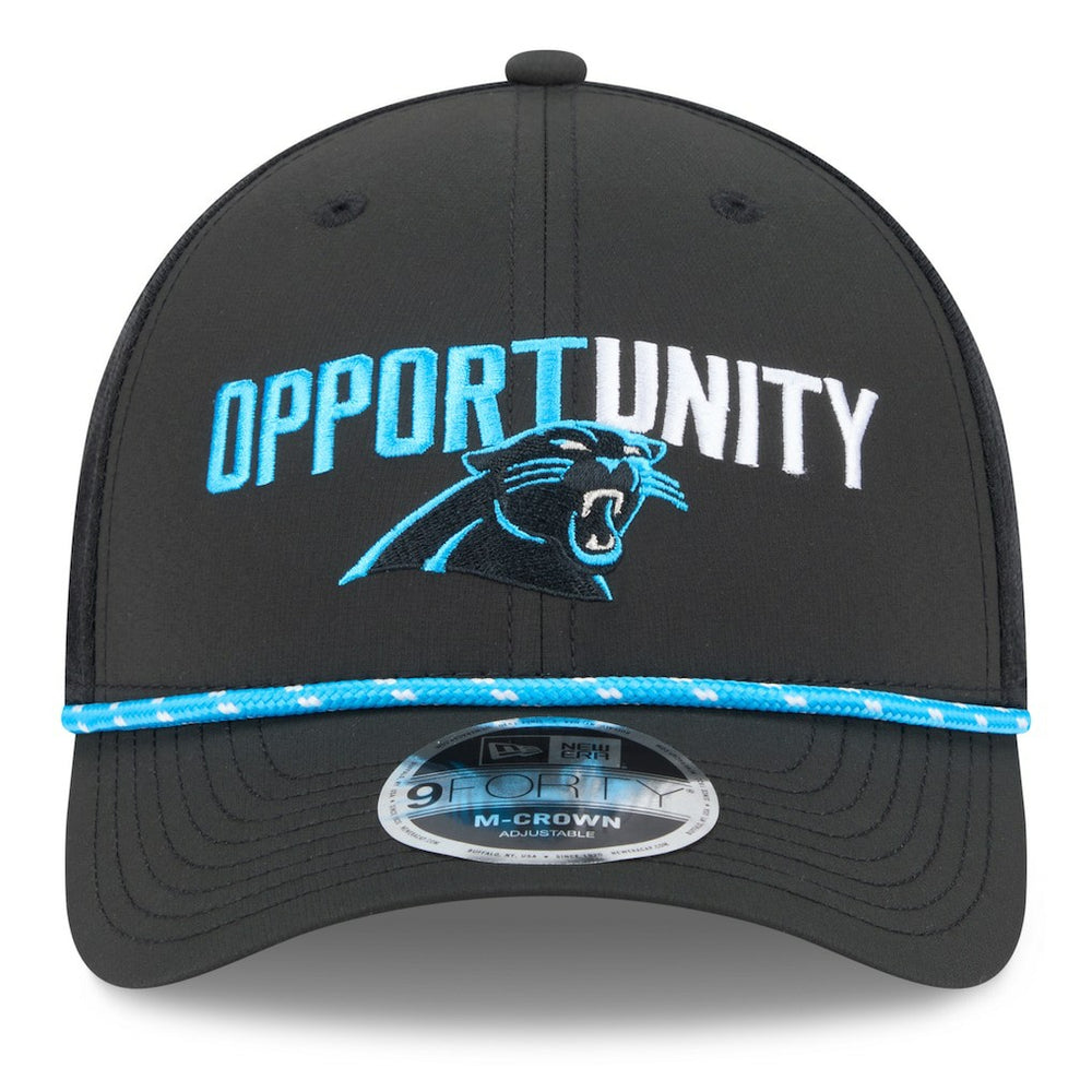 Carolina Panthers New Era 2025 Inspire Change 9FORTY M-Crown Adjustable Hat - Black Hats