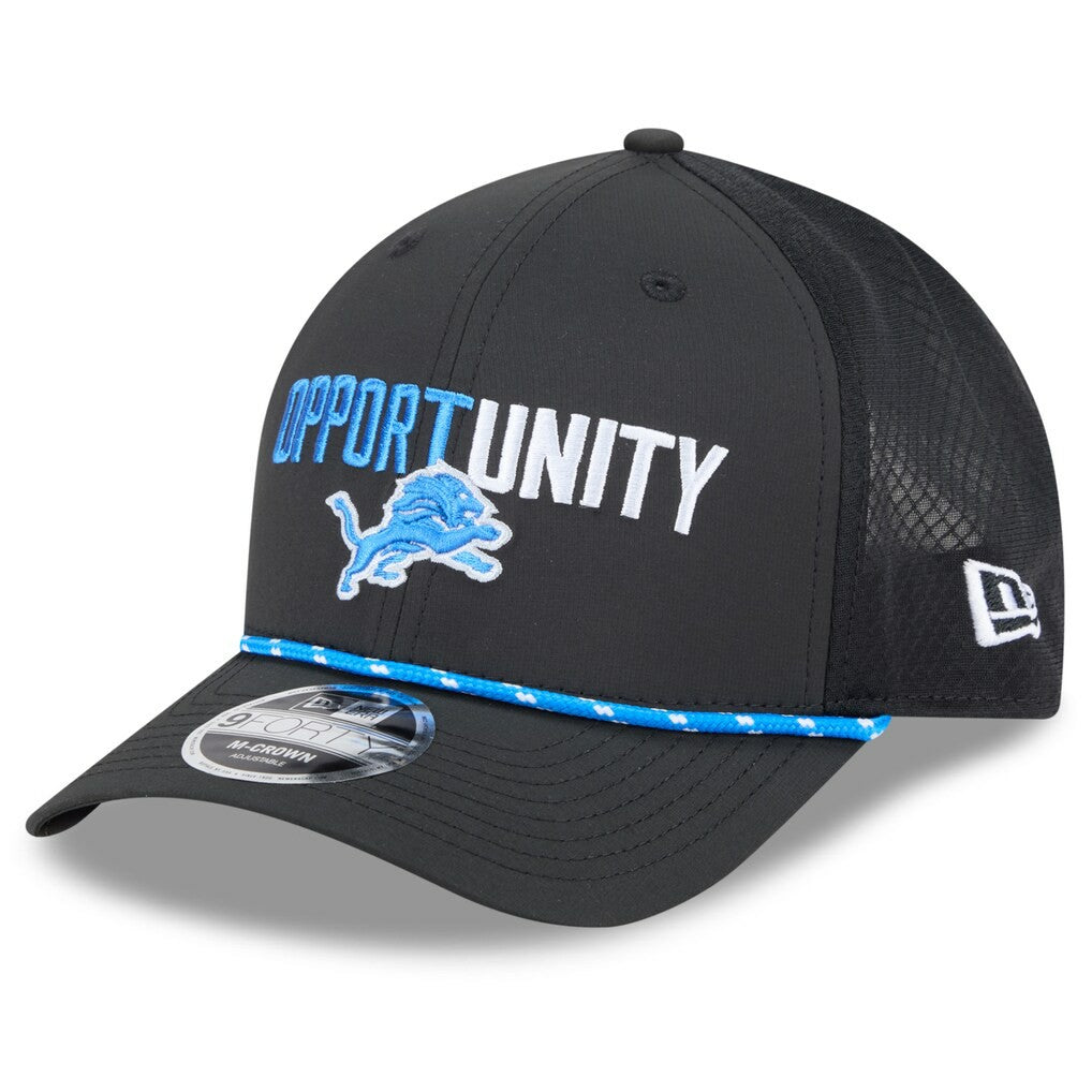 Detroit Lions New Era 2025 Inspire Change 9FORTY M-Crown Adjustable Hat - Black Hats