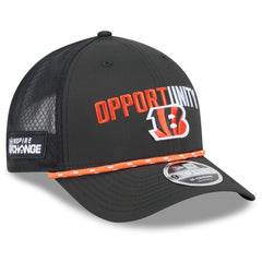 Cincinnati Bengals New Era 2025 Inspire Change 9FORTY M-Crown Adjustable Hat - Black Hats