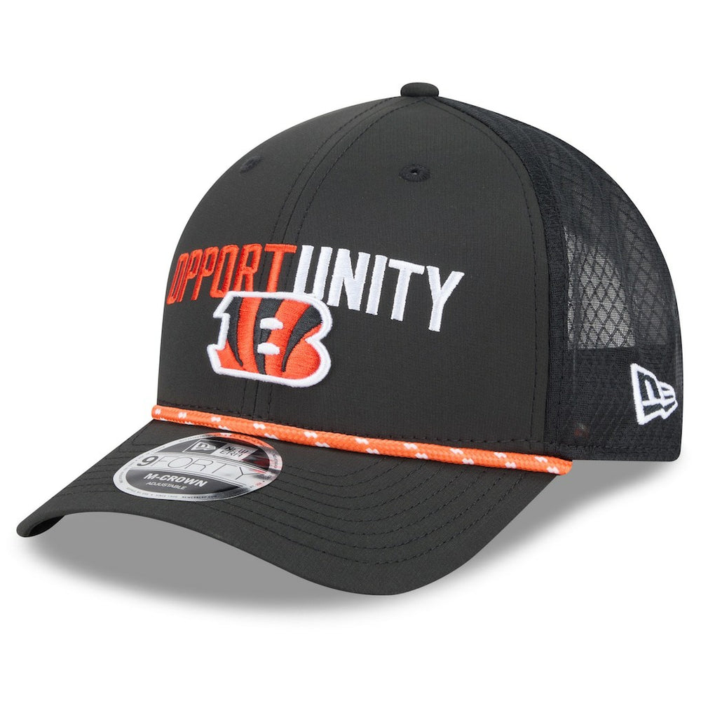 Cincinnati Bengals New Era 2025 Inspire Change 9FORTY M-Crown Adjustable Hat - Black Hats