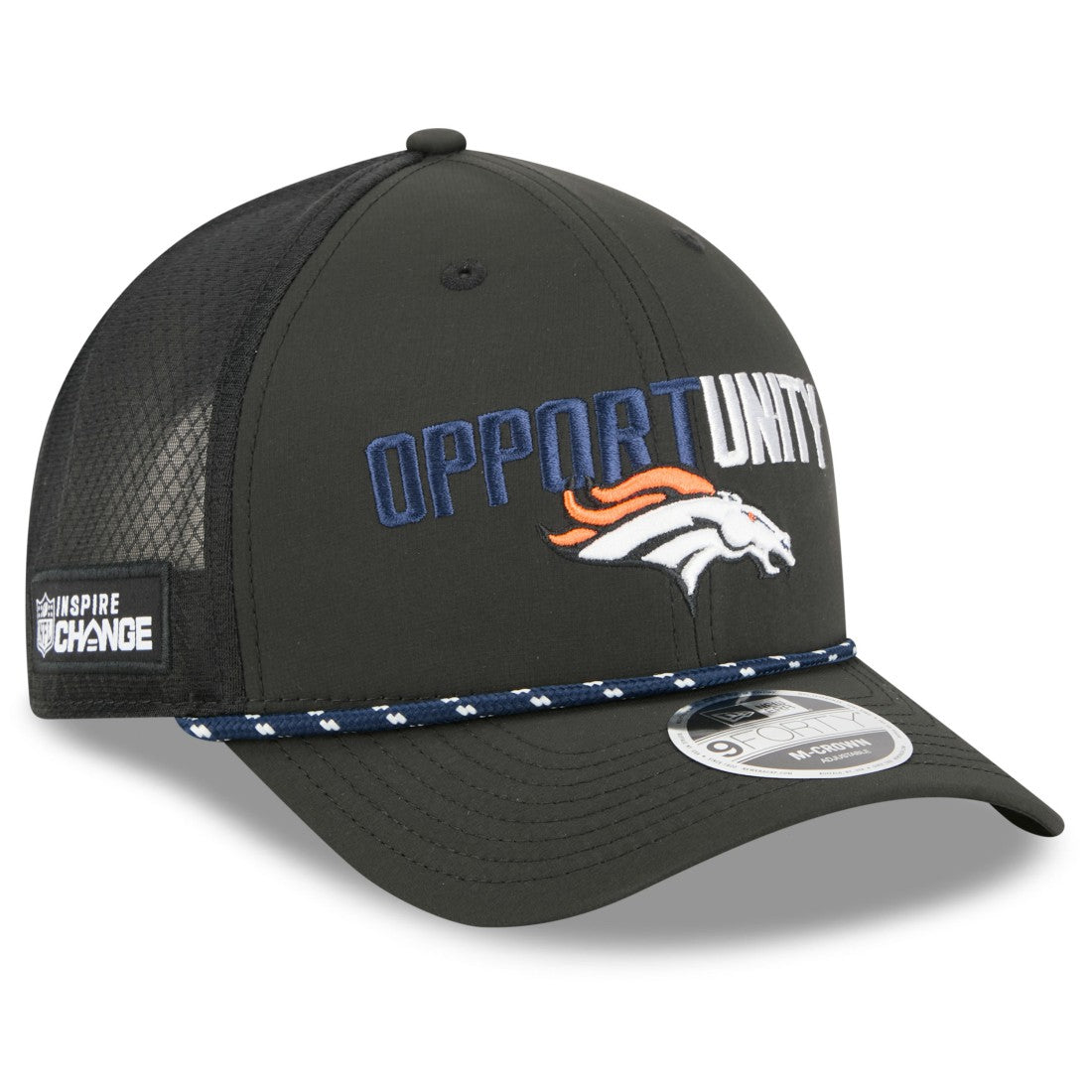 Denver Broncos New Era 2025 Inspire Change 9FORTY M-Crown Adjustable Hat - Black Hats