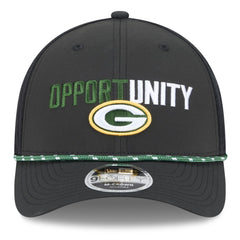 Green Bay Packers New Era 2025 Inspire Change 9FORTY M-Crown Adjustable Hat - Black Hats