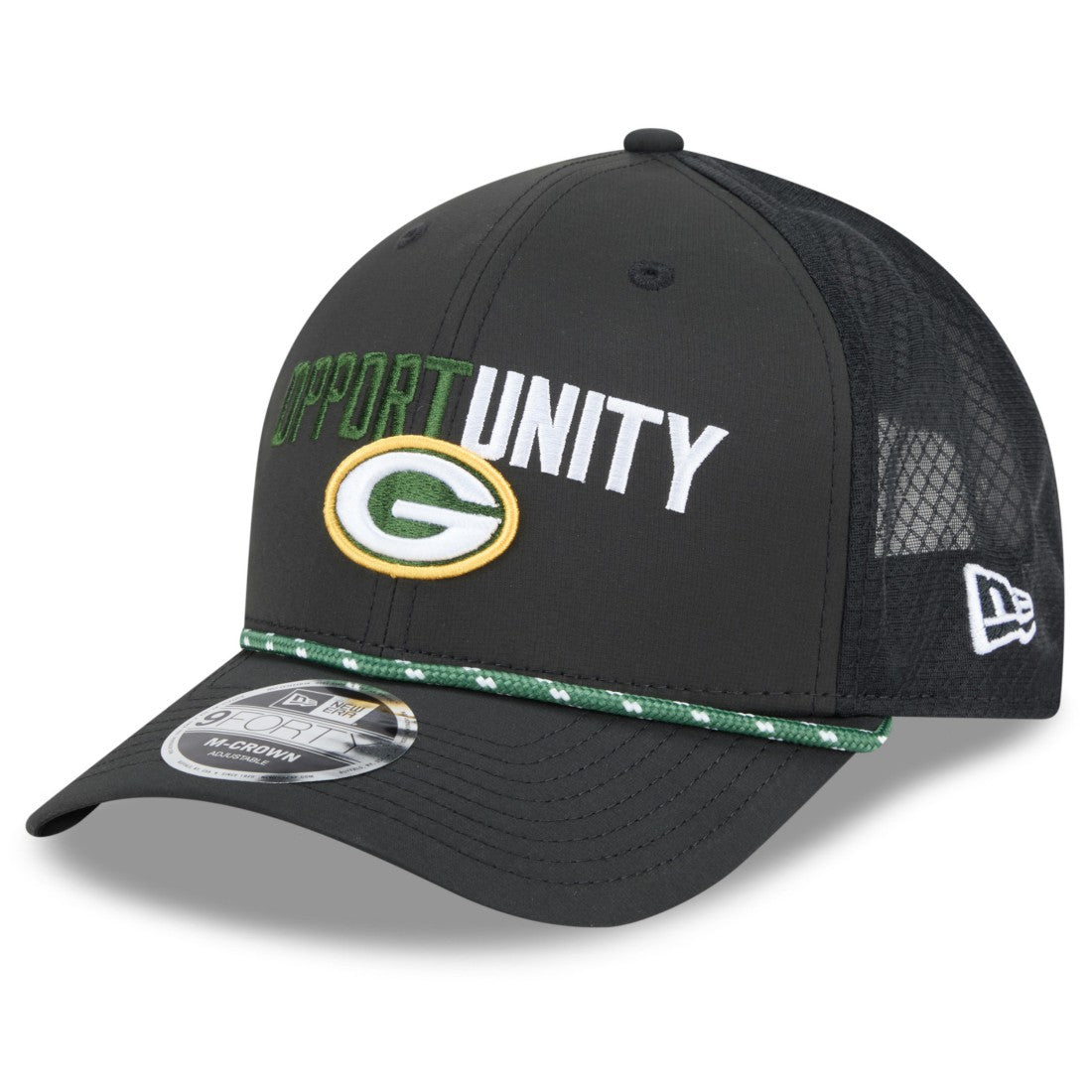 Green Bay Packers New Era 2025 Inspire Change 9FORTY M-Crown Adjustable Hat - Black Hats