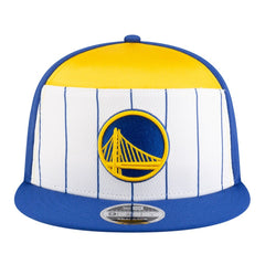 Golden State Warriors Youth 2025 NBA Tip Off Split Panel 9FIFTY Snapback Hat White/Royal - New Era