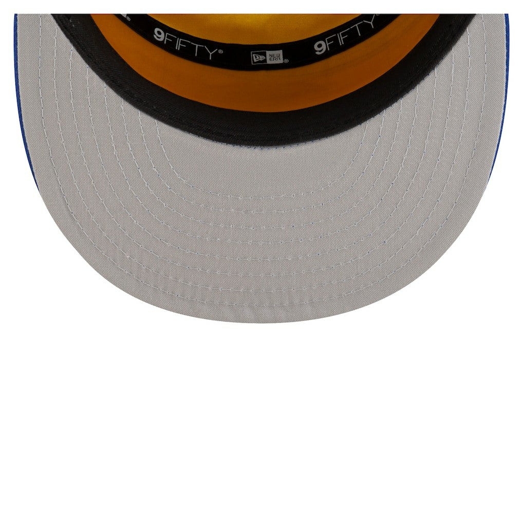 Golden State Warriors Youth 2025 NBA Tip Off Split Panel 9FIFTY Snapback Hat White/Royal - New Era