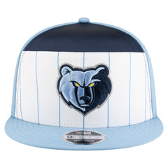 Memphis Grizzlies Youth 2025 NBA Tip Off Split Panel 9FIFTY Snapback Hat White/Light Blue - New Era