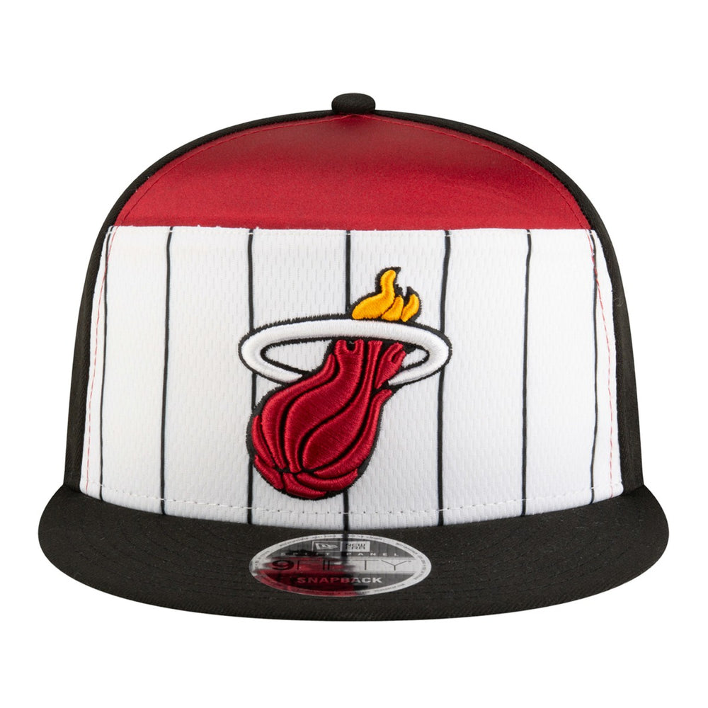 Miami Heat Youth 2025 NBA Tip Off Split Panel 9FIFTY Snapback Hat White/Black - New Era