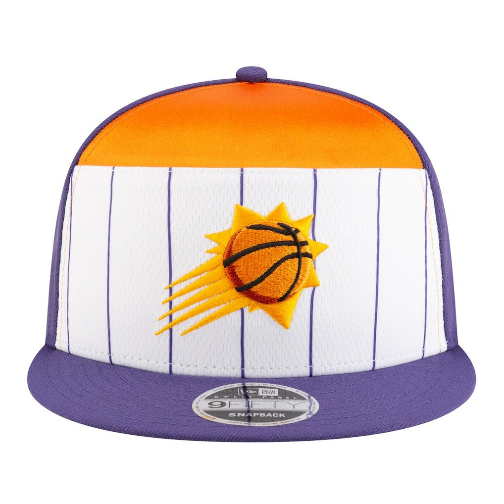 Phoenix Suns Youth 2025 NBA Tip Off Split Panel 9FIFTY Snapback Hat White/Purple - New Era