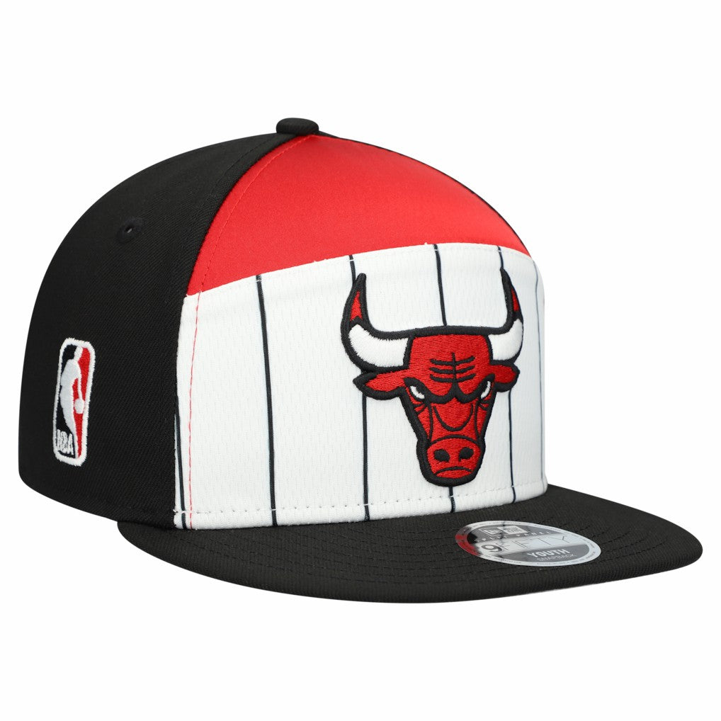Chicago Bulls Youth 2025 NBA Tip Off Split Panel 9FIFTY Snapback Hat White/Black - New Era