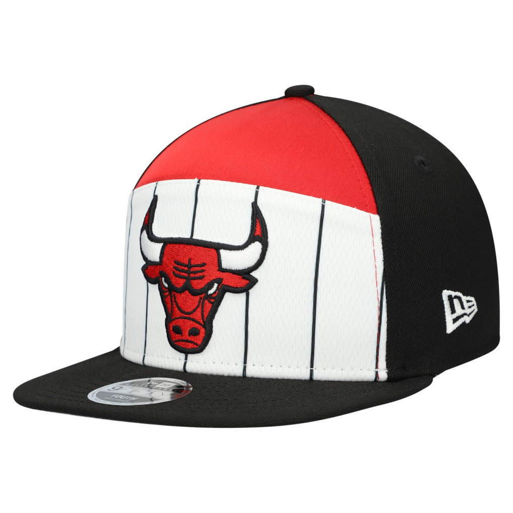 Chicago Bulls Youth 2025 NBA Tip Off Split Panel 9FIFTY Snapback Hat White/Black - New Era