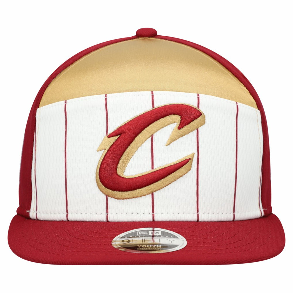 Cleveland Cavaliers Youth 2025 NBA Tip Off Split Panel 9FIFTY Snapback Hat White/Wine - New Era