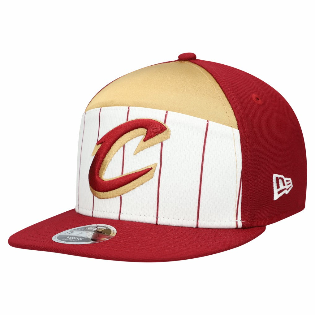 Cleveland Cavaliers Youth 2025 NBA Tip Off Split Panel 9FIFTY Snapback Hat White/Wine - New Era